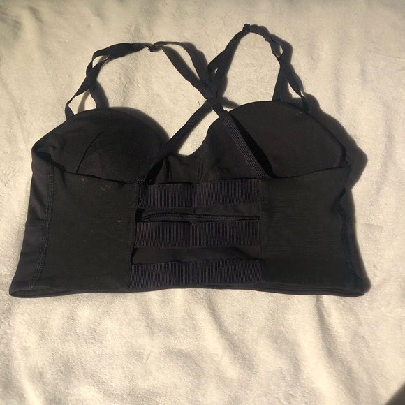 GUC Lululemon Strappy Black Bra Size 0/2 - Picture 2 of 4